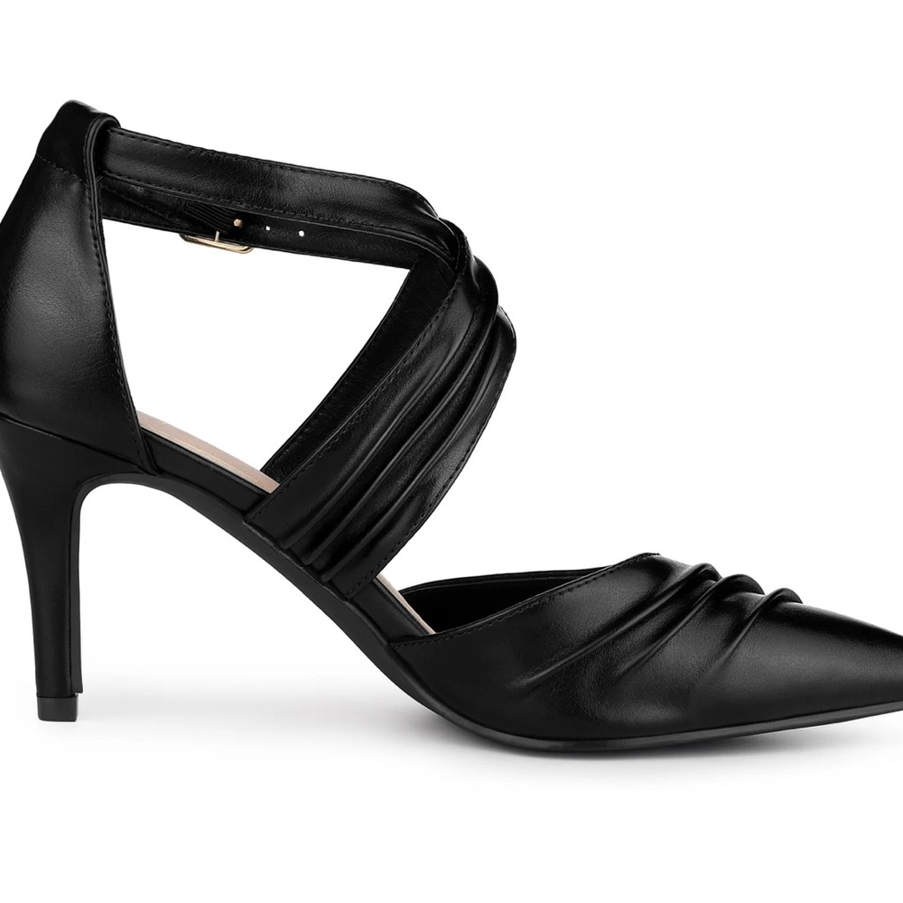 Allegra k pointed toe, cross straps, stiletto heel pumps - Picture 5 of 7
